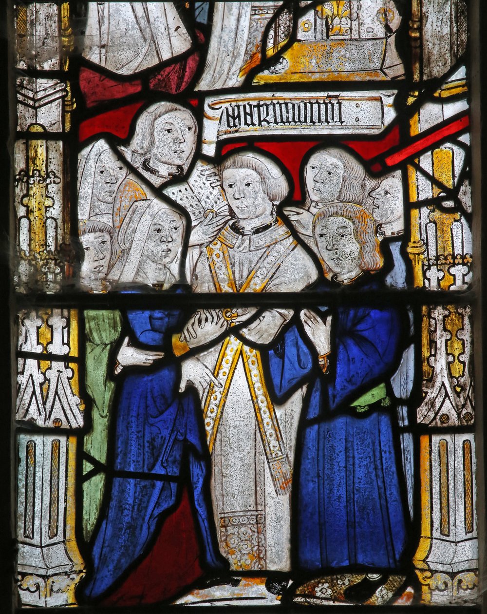 Window depicting the Seven Sacraments: Matrimony by English School