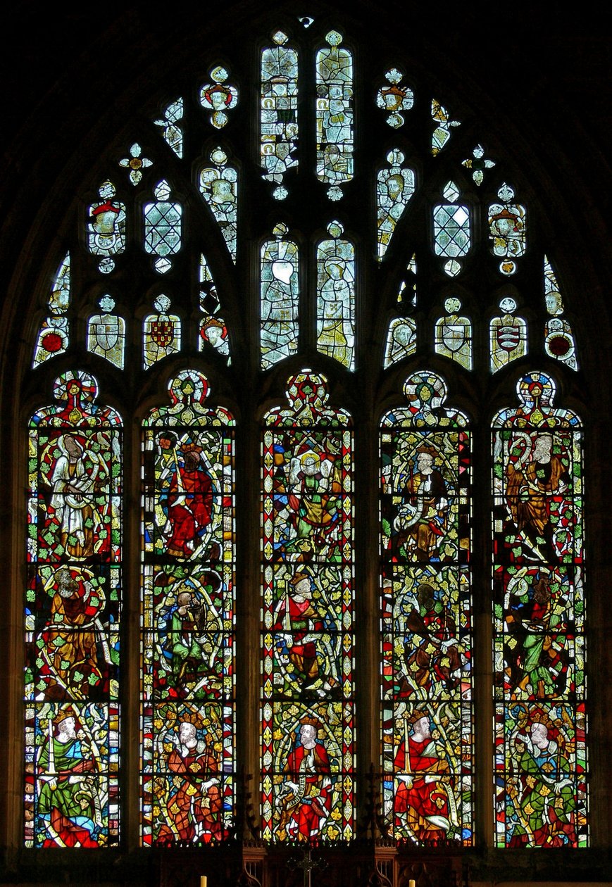 Window depicting the Tree of Jesse by English School