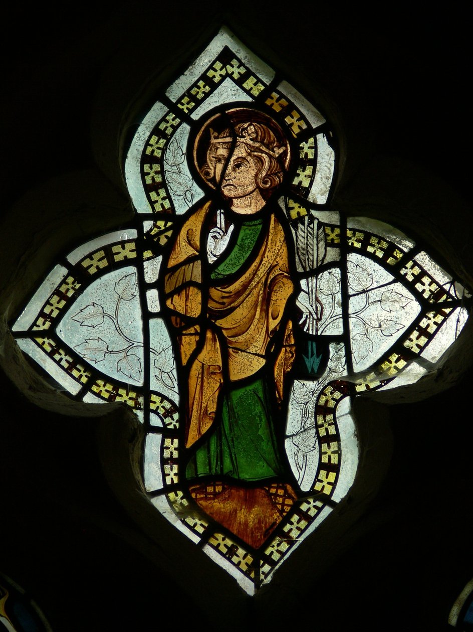St Edmund (Window N1) by English School