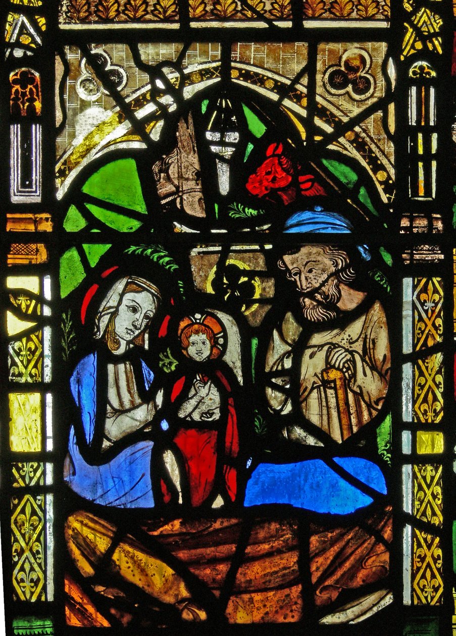 Window N2 depicting the Nativity by English School