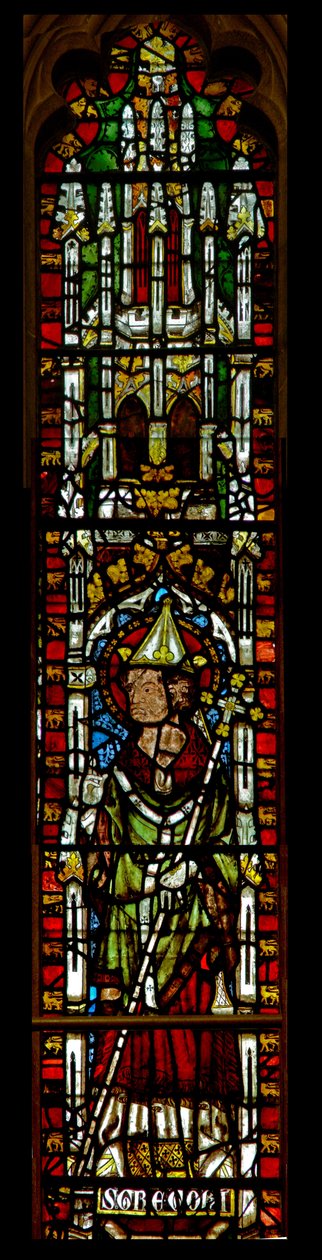 Window depicting St Gregory by English School