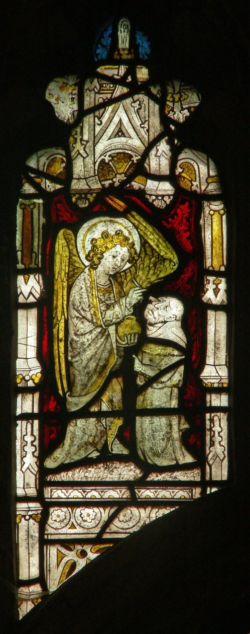 Window depicting the angelic Hierarchy: Archangel by English School