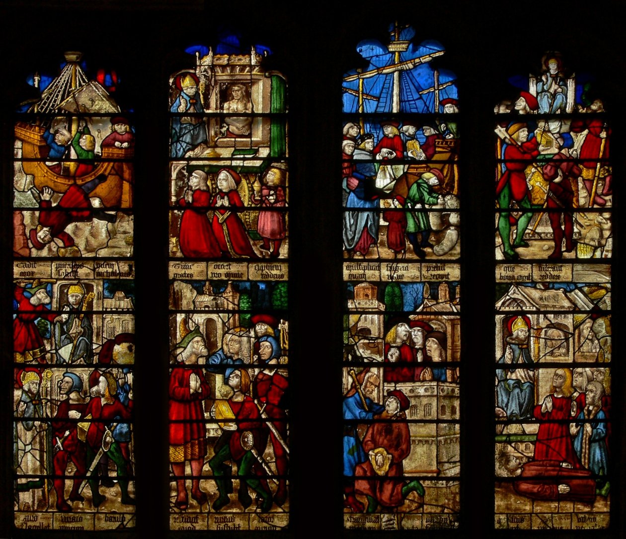Window depicting St Nicholas by English School
