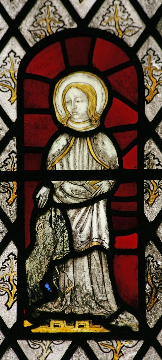 Window depicting St Agnes by English School