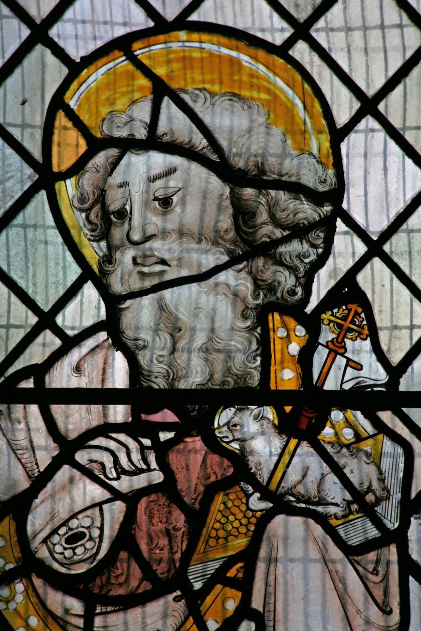 Window W depicting St John the Baptist by English School