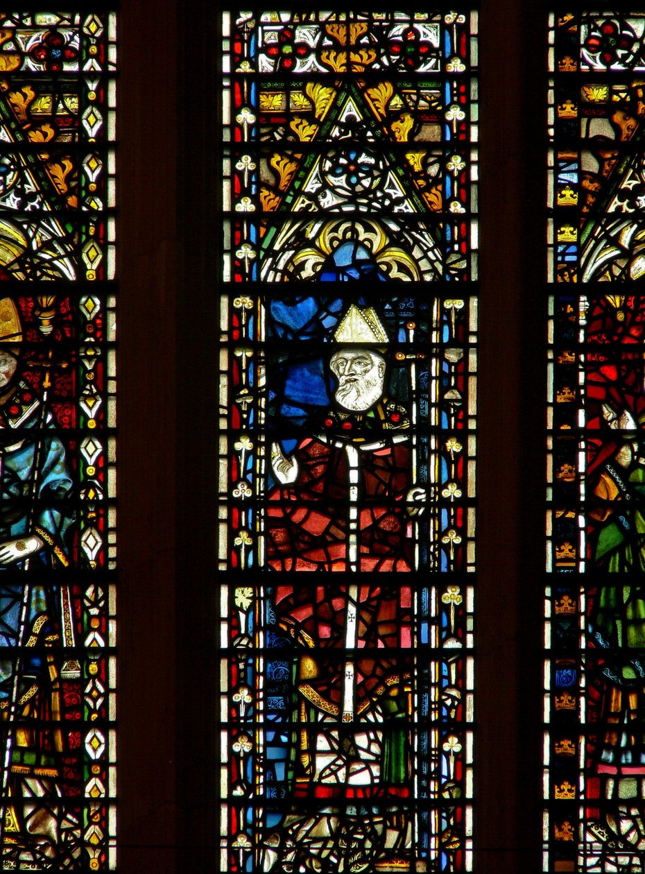 Window Ww depicting an archbishop by English School