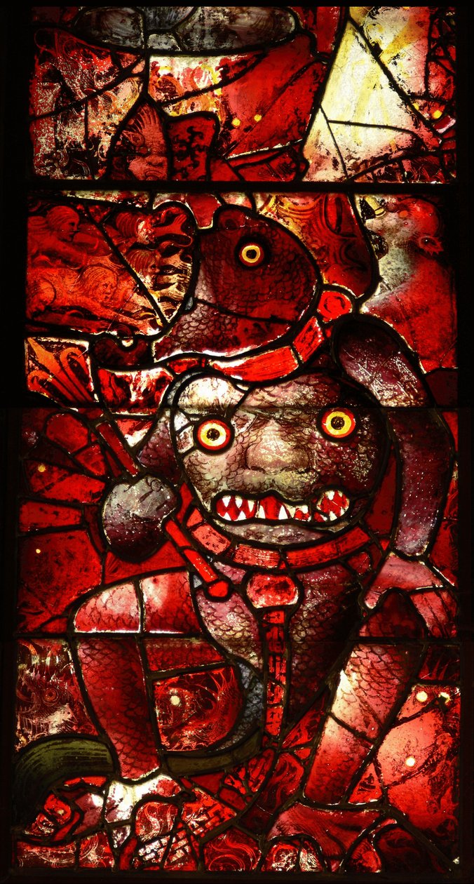 Window depicting Satan by English School
