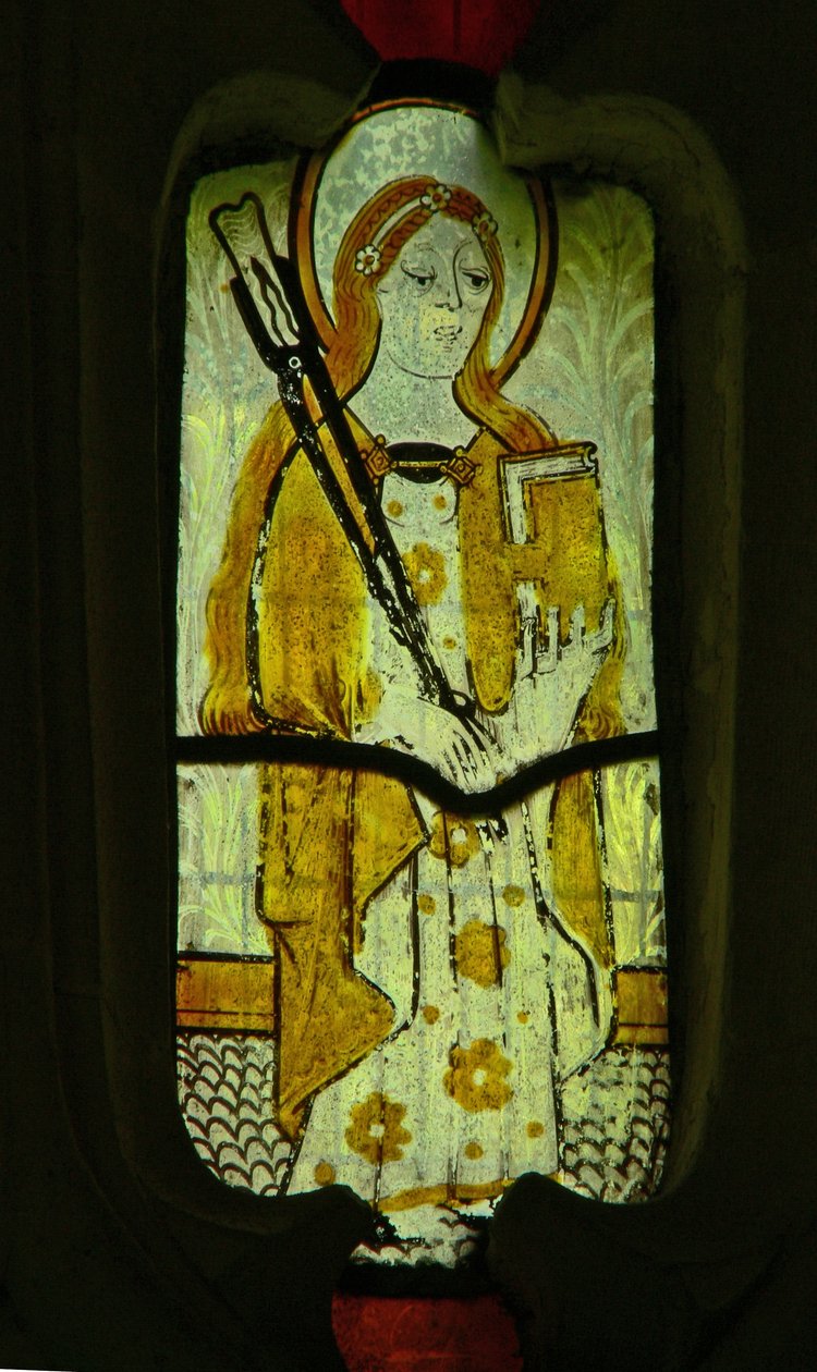 Window depicting St Agatha by English School