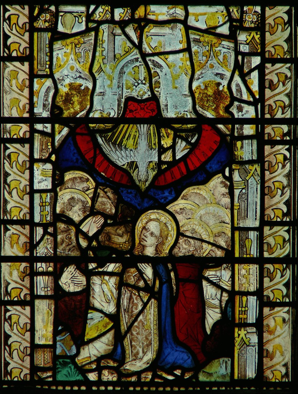 Window depicting the Pentecost by English School