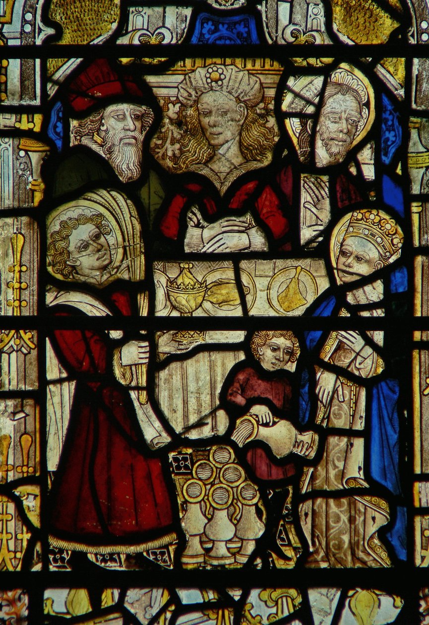Window depicting the Wedding at Cana by English School