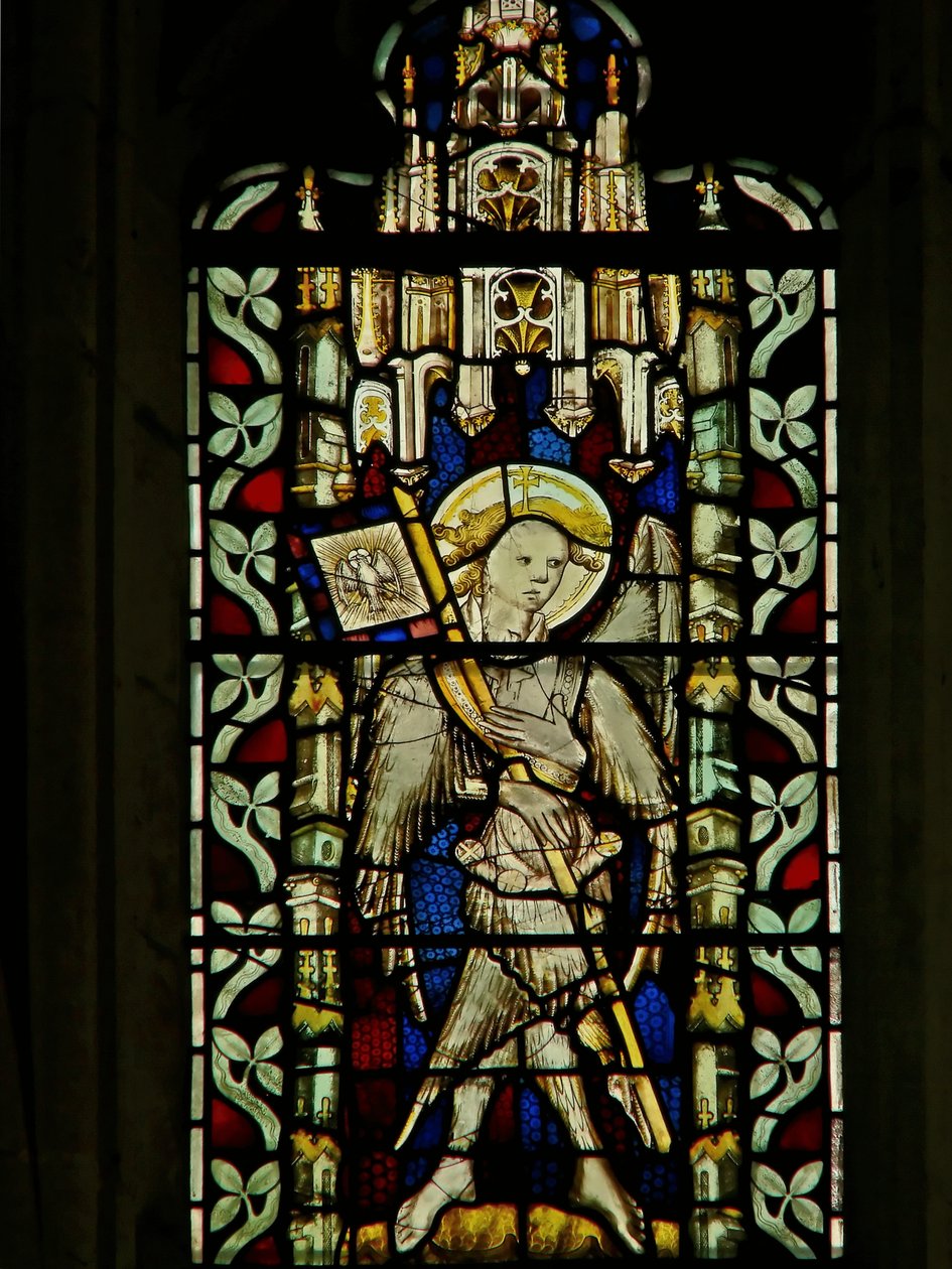 Window depicting the angel Gabriel by English School