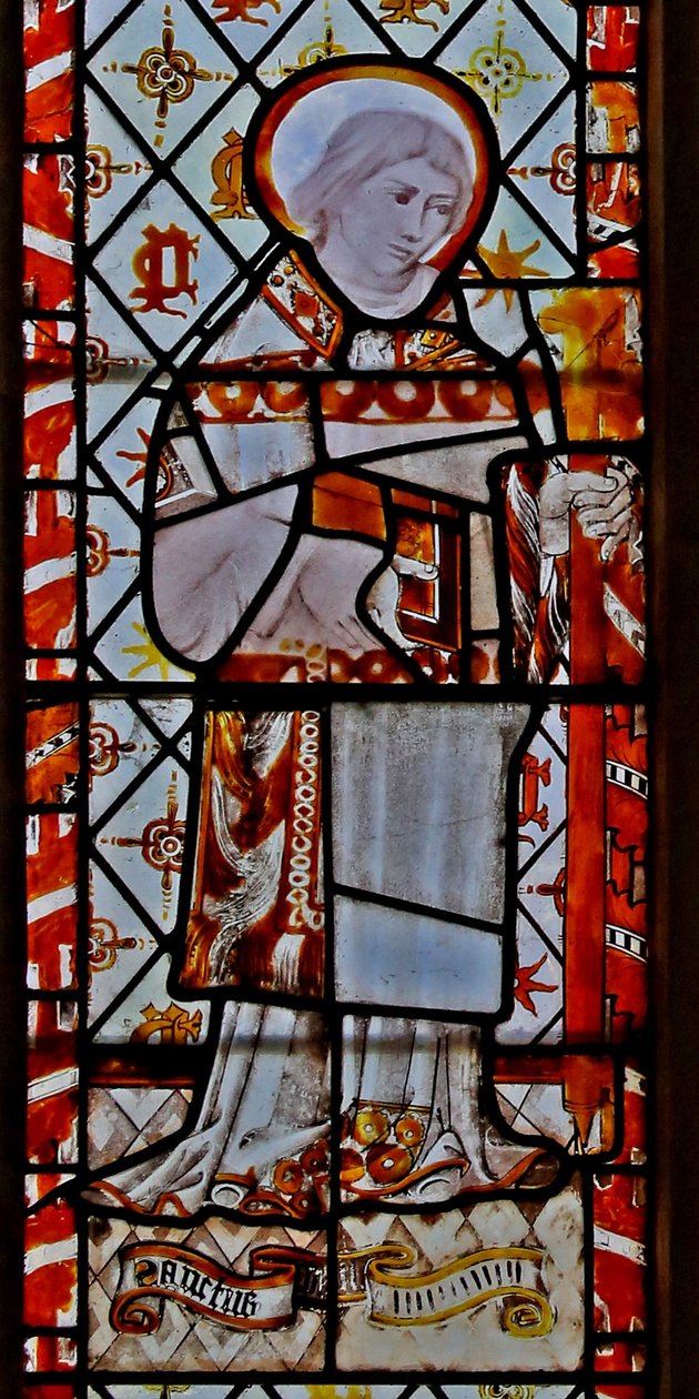Window 2 depicting St Peter Deacon by English School