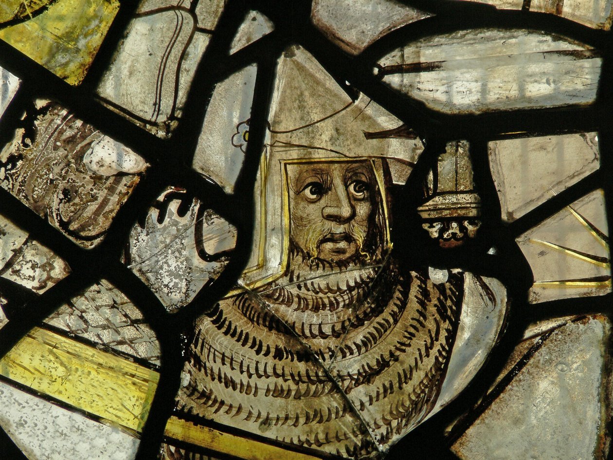 Window depicting a knight by English School