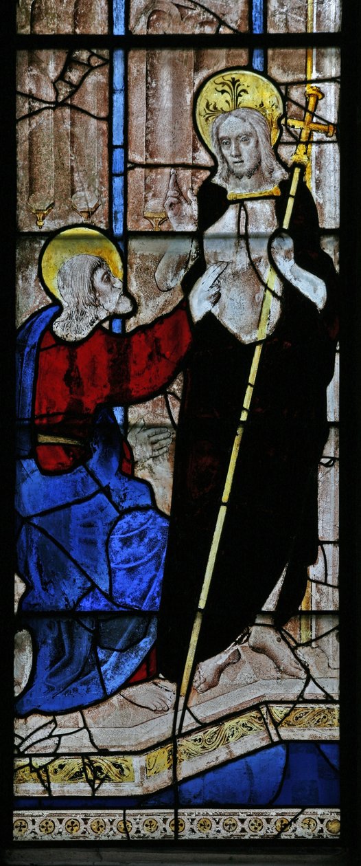 Window s4 depicting the doubting St Thomas by English School