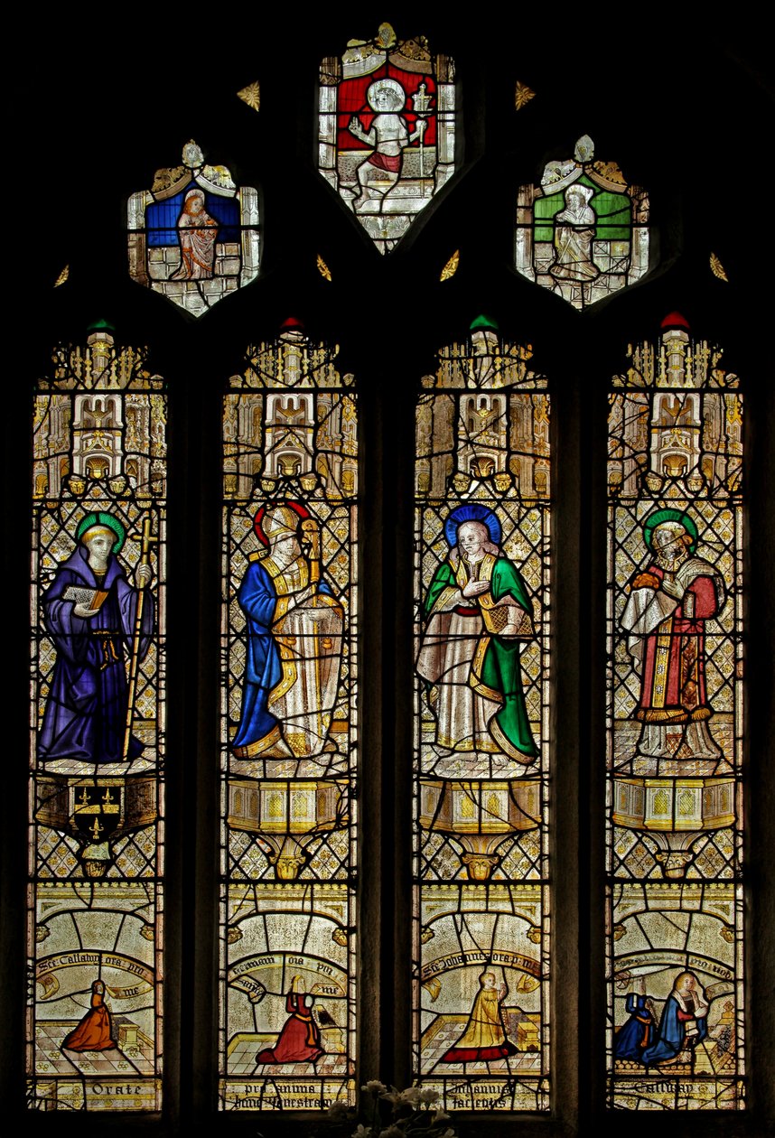 Window depicting Calloway family by English School