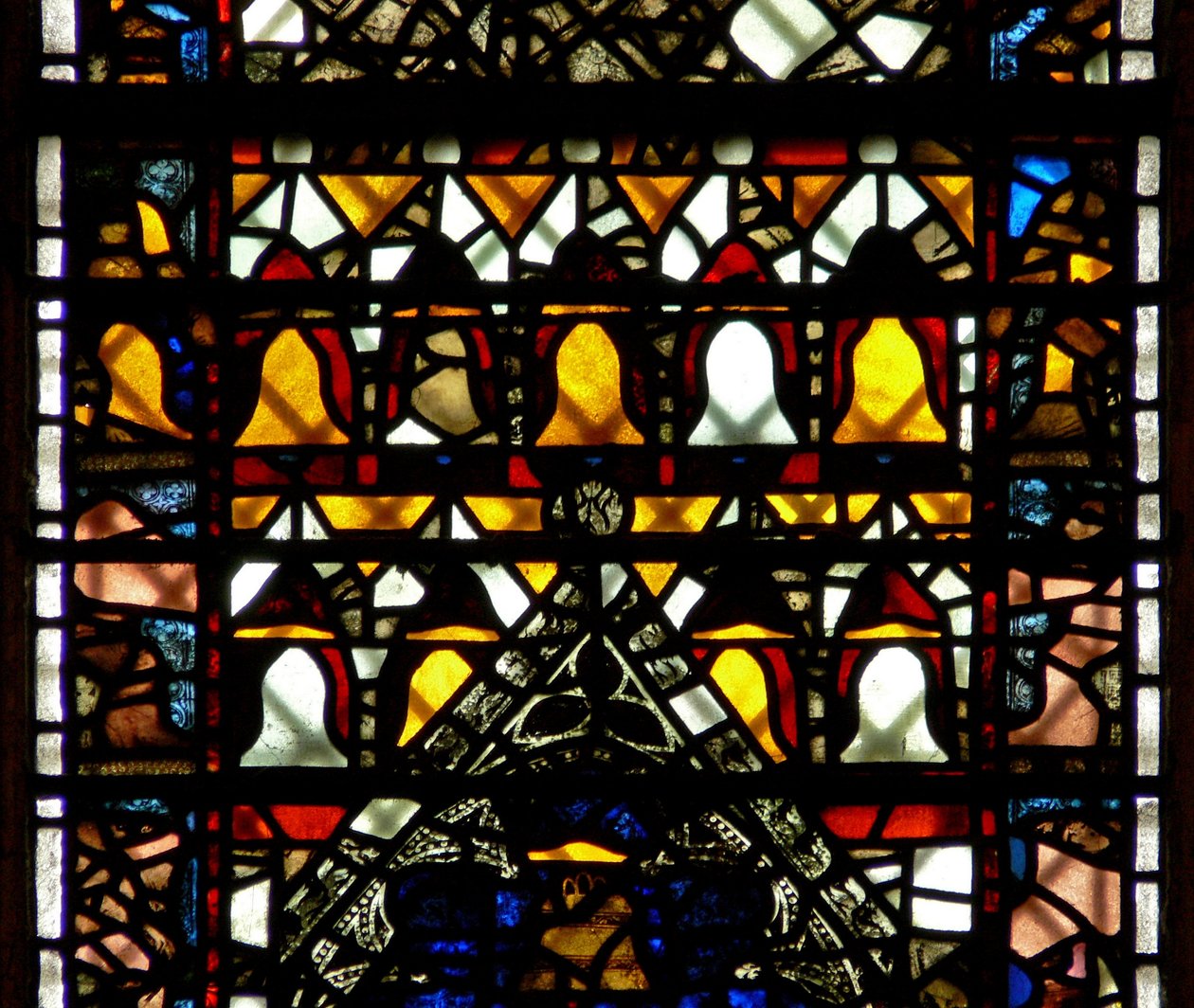 Window w41 depicting bells by English School