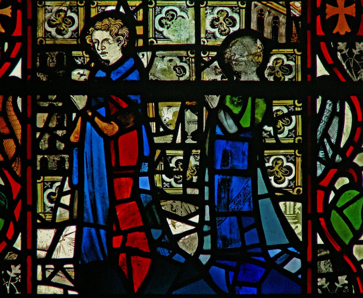 Window w44 depicting donors by English School