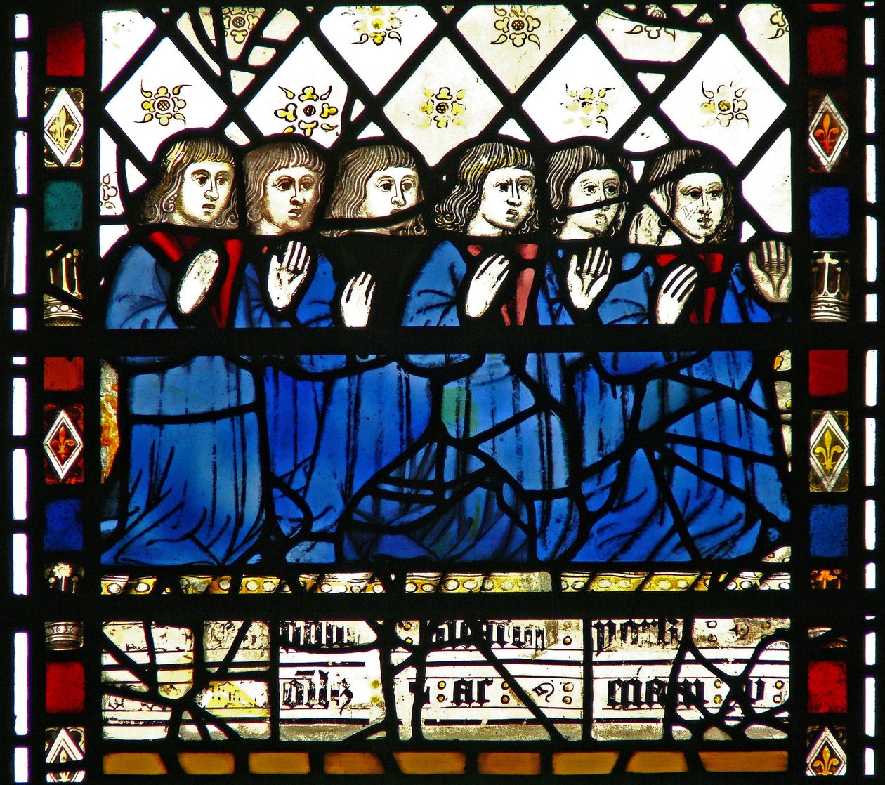 Window W45 depicting donors by English School