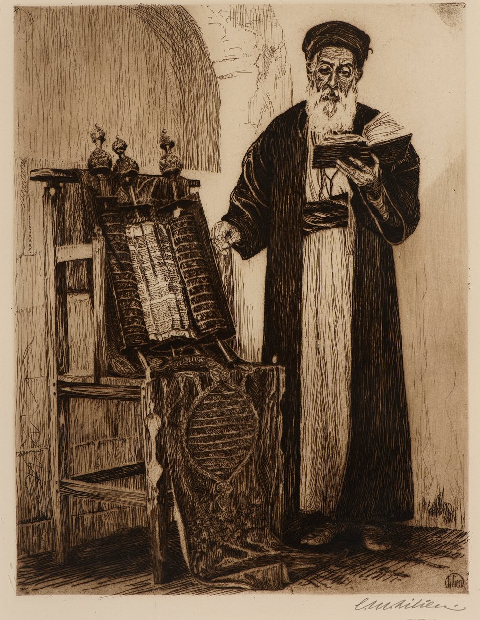Samaritan High Priest by Ephraim Moses Lilien