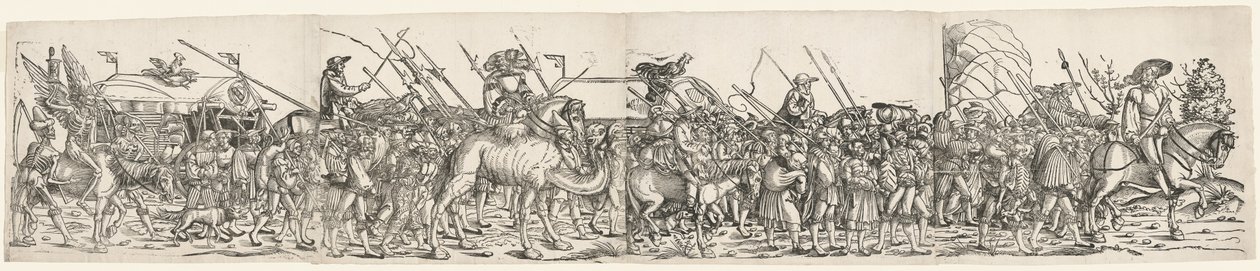 Army Train and Death by Erhard Schon