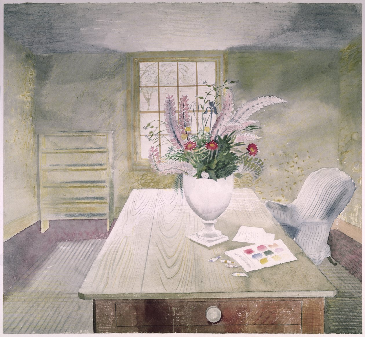 Garden Flowers on a Cottage Table by Eric Ravilious