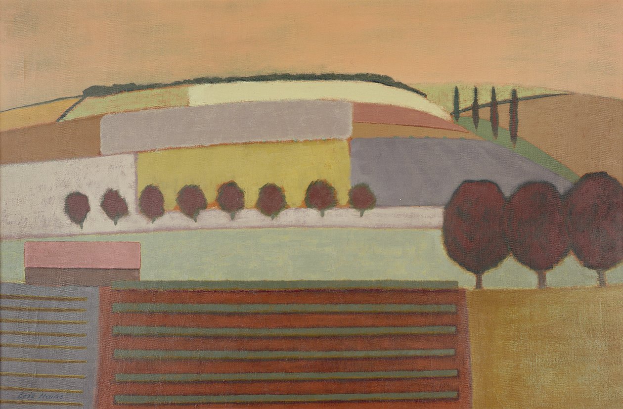 Roussillon Landscape by Eric Contemporary Artist Hains