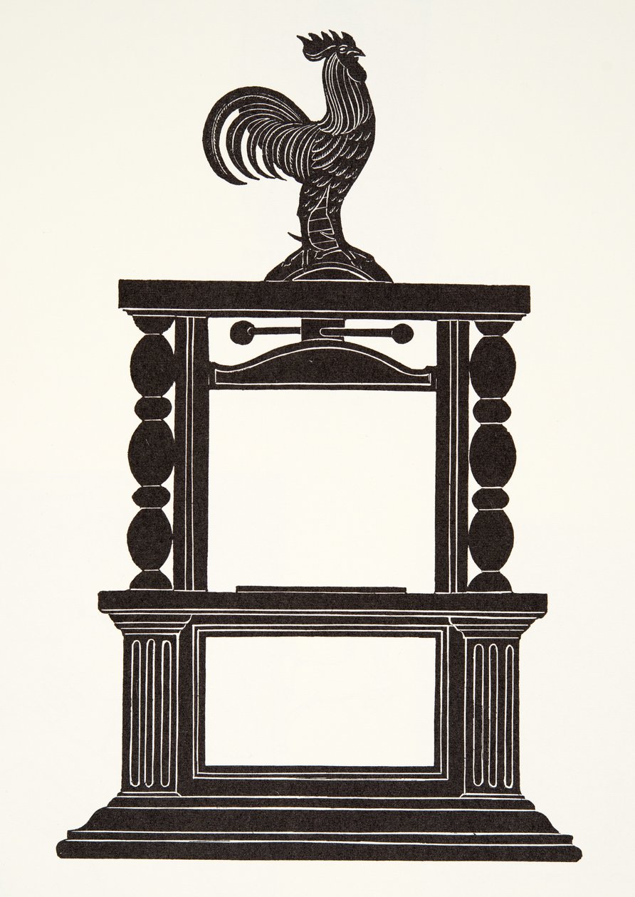 Cockerel and the Printing Press by Eric Gill