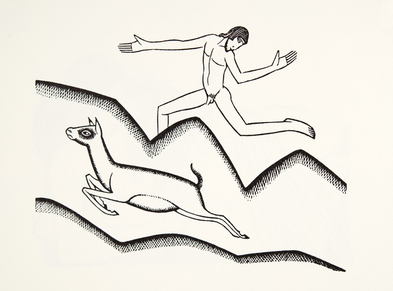Skipping upon the mountains by Eric Gill
