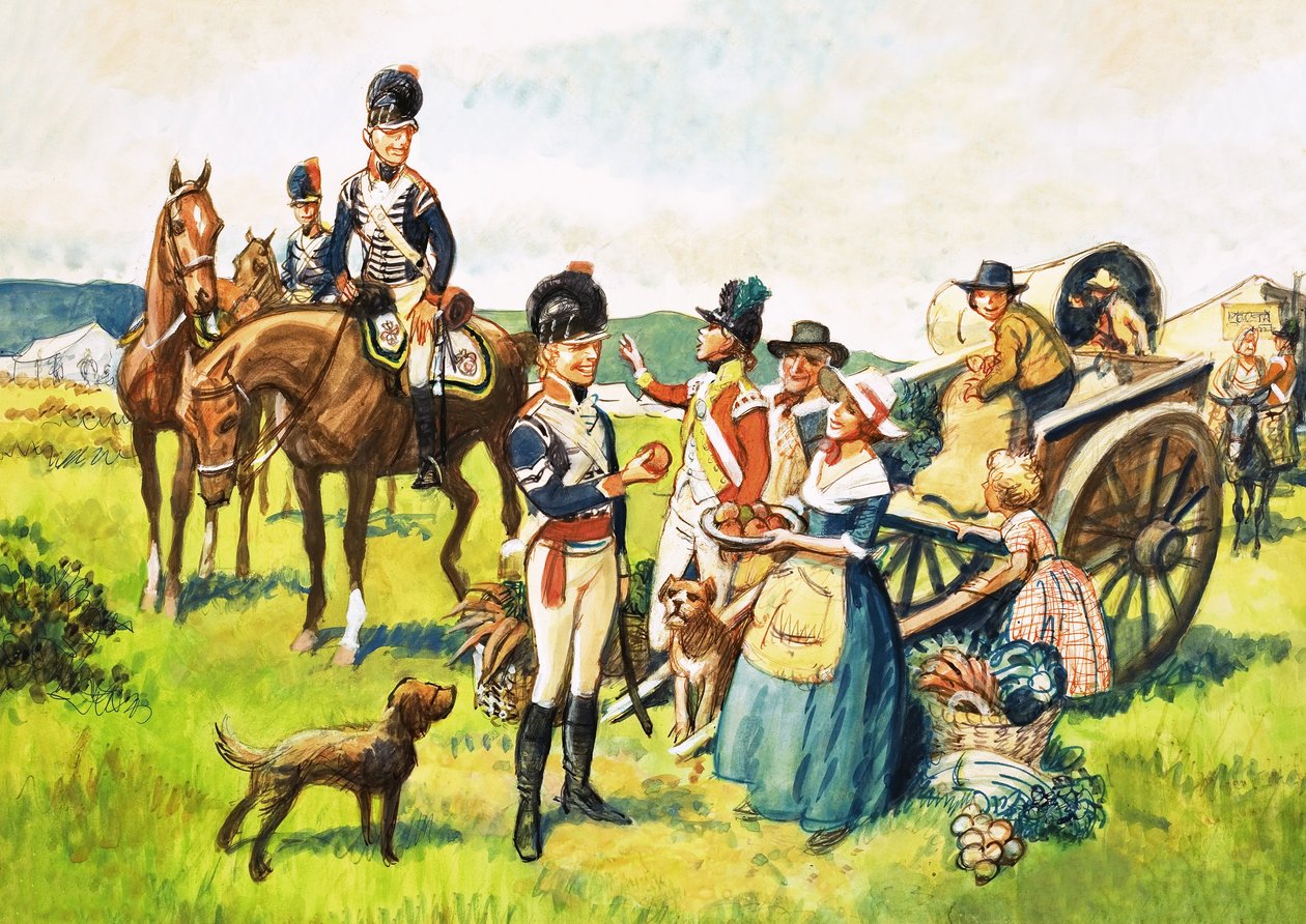 Soldiers Offered Apples by Eric Parker