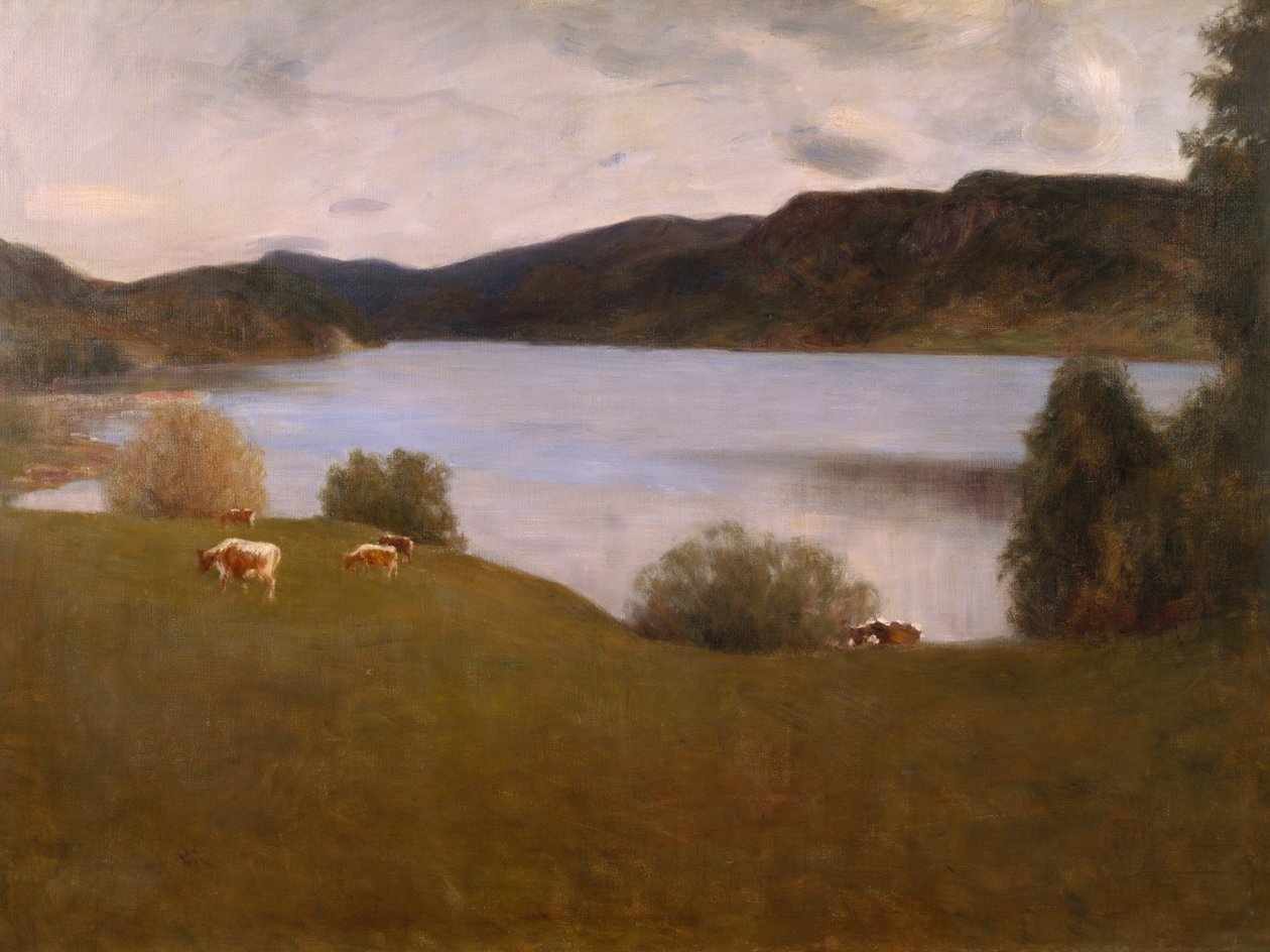 Evening Landscape from Kviteseid by Erik Theodor Werenskiold