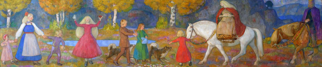 Little Kjersti and Elvenking by Erik Theodor Werenskiold