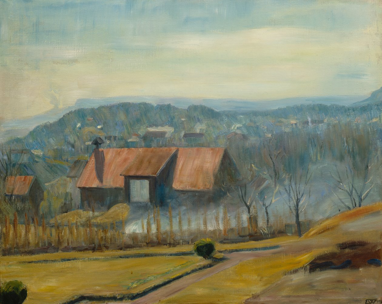 Skaugum Hill by Erik Theodor Werenskiold