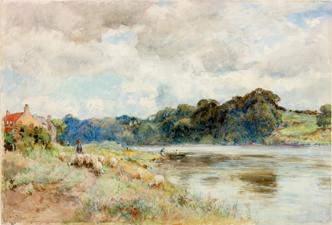 On the Coquet by Ernest Albert Waterlow