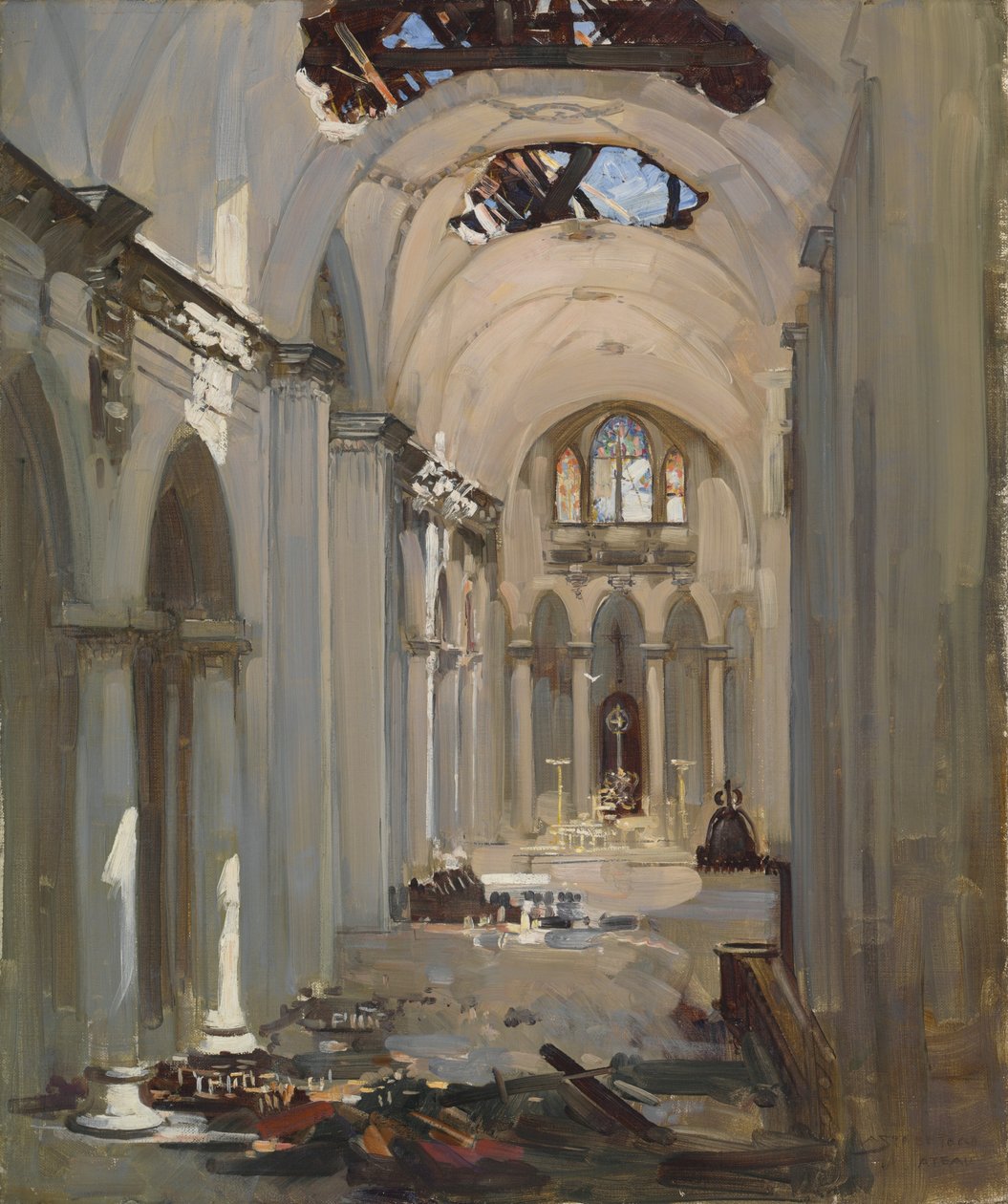 Cathedral Interior by Arthur Streeton