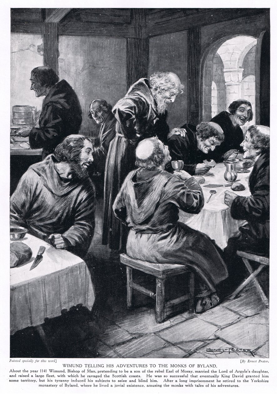 Wimund telling of his adventures to the monks of Byland AD1141, 1920