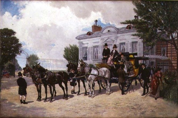 The Hackney Carriage by Ernest Alexandre Bodoy