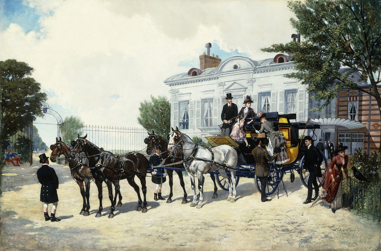 The Hackney Carriage by Ernest Alexandre Bodoy