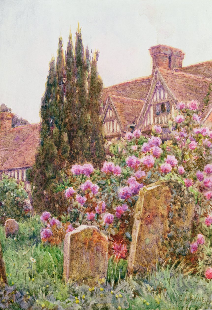 Church Yard, Chiddingstone by Ernest Arthur Rowe