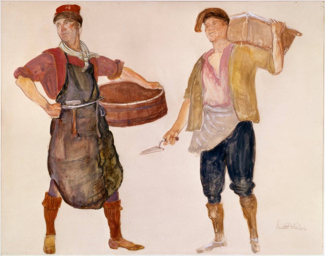 Bricklayer and Cooper by Ernest Bieler