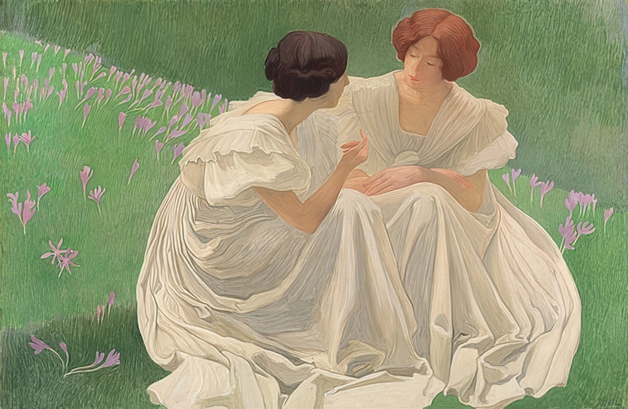 The Two Whites (Les Deux Blanches). 1898 by Ernest Bieler