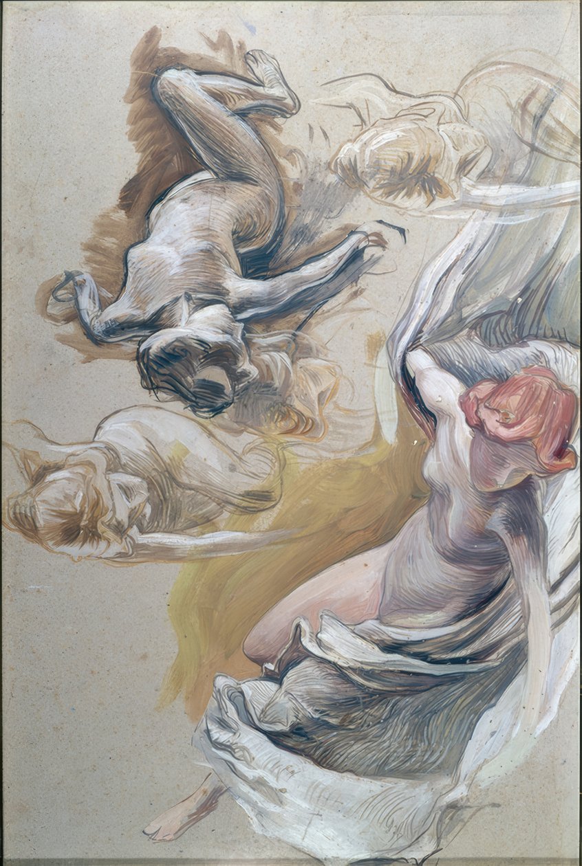 Study for the Ceiling Painting in the Bern City Theater by Ernest Bieler