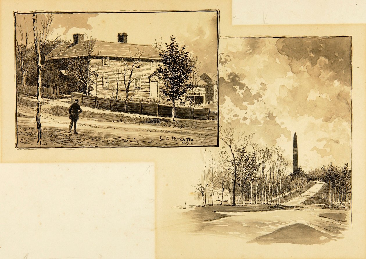 House/Monument in Woods by Ernest C. Peixotto