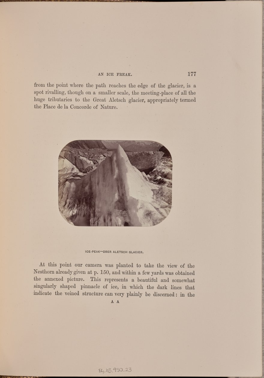 Ice-Peak - Ober Aletsch Glacier by Ernest H. Edwards