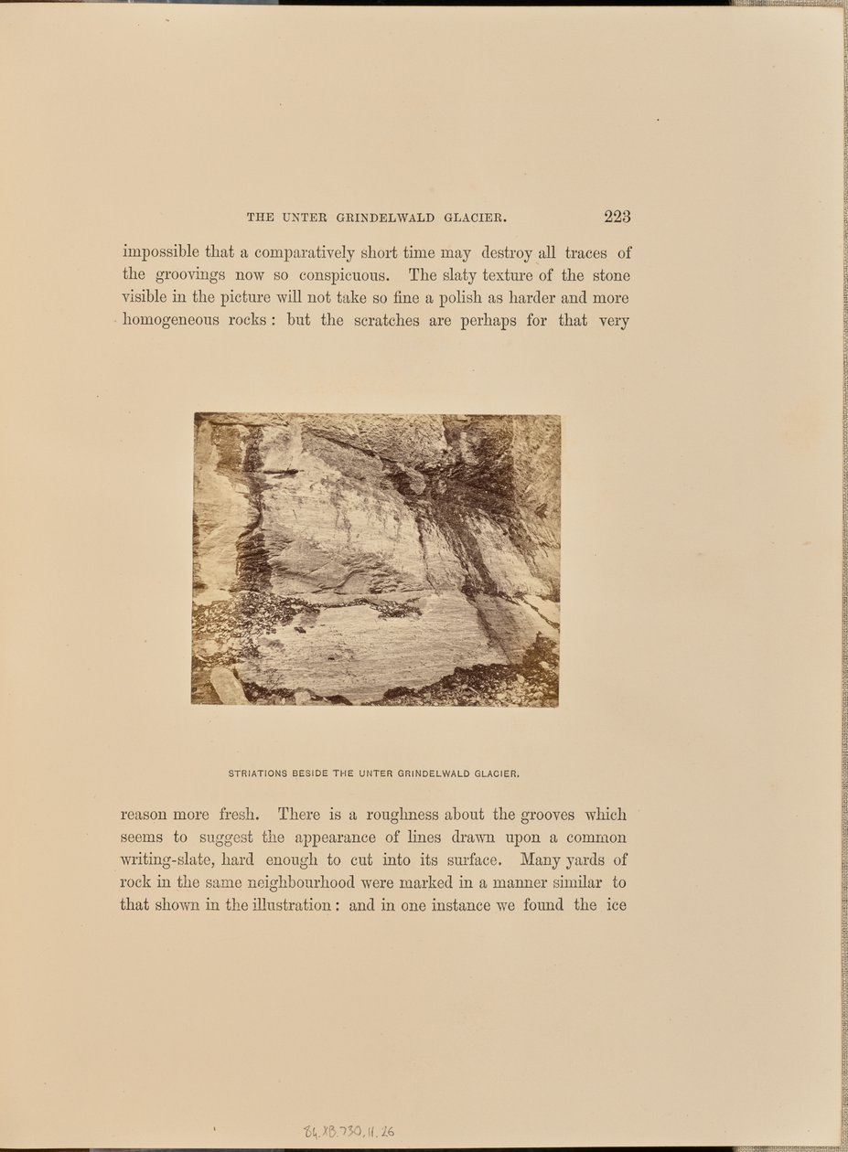 Striations beside the Unter Grindelwald Glacier by Ernest H. Edwards