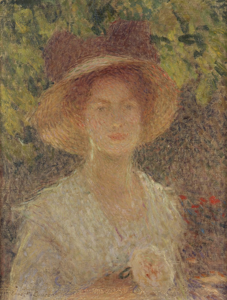 The Straw Hat, 1910 by Ernest Joseph Laurent