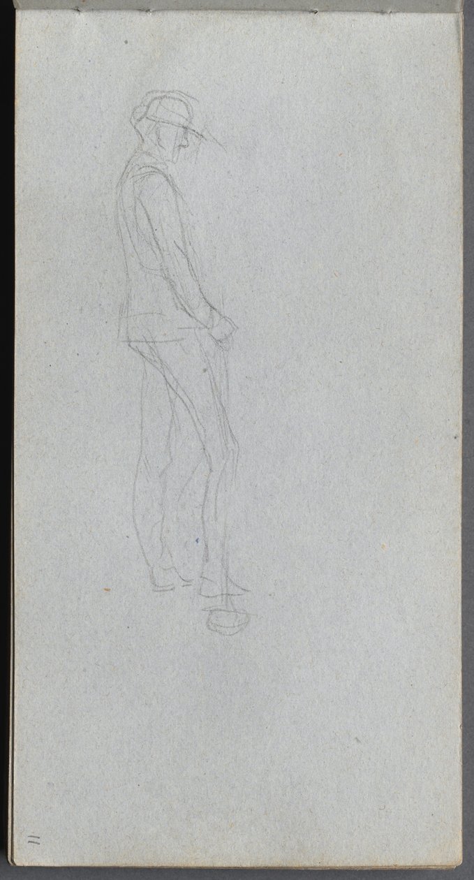 Sketchbook, Page 11: Figure in Profile by Jean Louis Ernest Meissonier