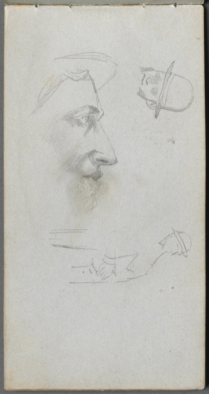 Sketchbook, page 14: Figures by Ernest Meissonier