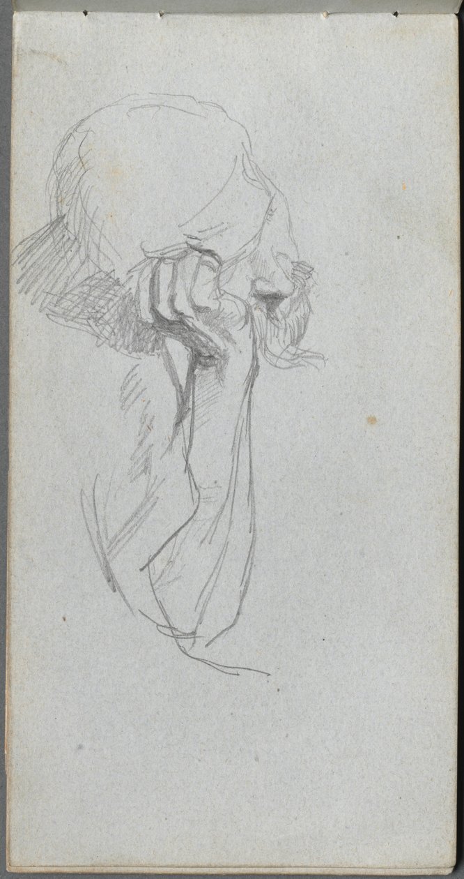 Sketchbook, page 16: Melancholy Figure by Ernest Meissonier