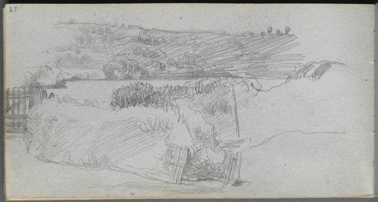 Sketchbook, page 29: Landscape Study by Jean Louis Ernest Meissonier