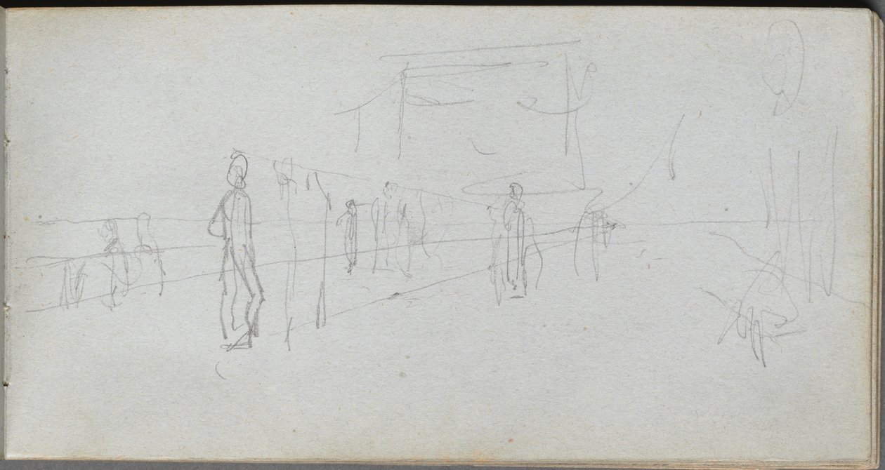Sketchbook, page 40: Perspective Study by Ernest Meissonier